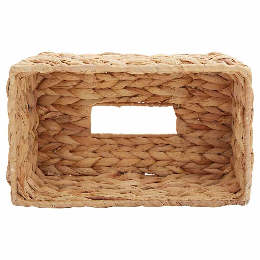vidaXL Tissueboxhoezen 2 pcs Waterhyacint 27.5 x 16.5 x 14 cm Naturel