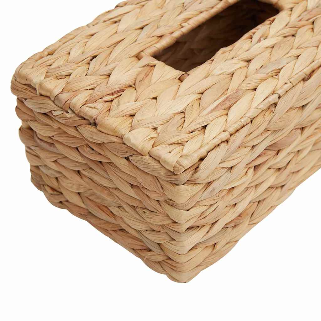 vidaXL Tissueboxhoezen 2 pcs Waterhyacint 27.5 x 16.5 x 14 cm Naturel