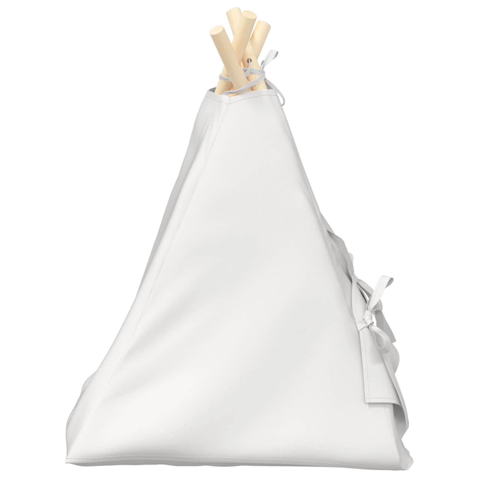 vidaXL Dieren teepee met kussen Wit 40 x 40 x 50 cm Polyester