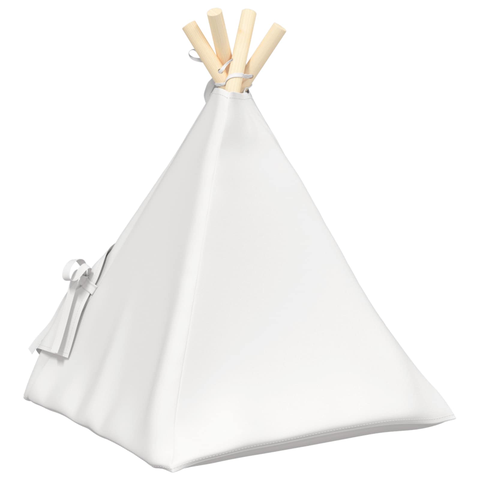 vidaXL Dieren teepee met kussen Wit 40 x 40 x 50 cm Polyester