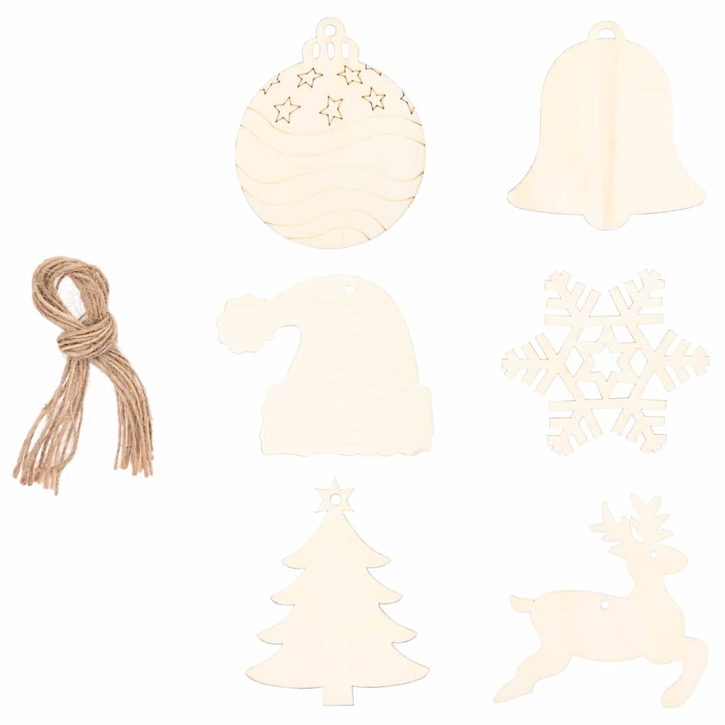 vidaXL Kerstboom met 30 LED Naturel 90 cm massief essenhout