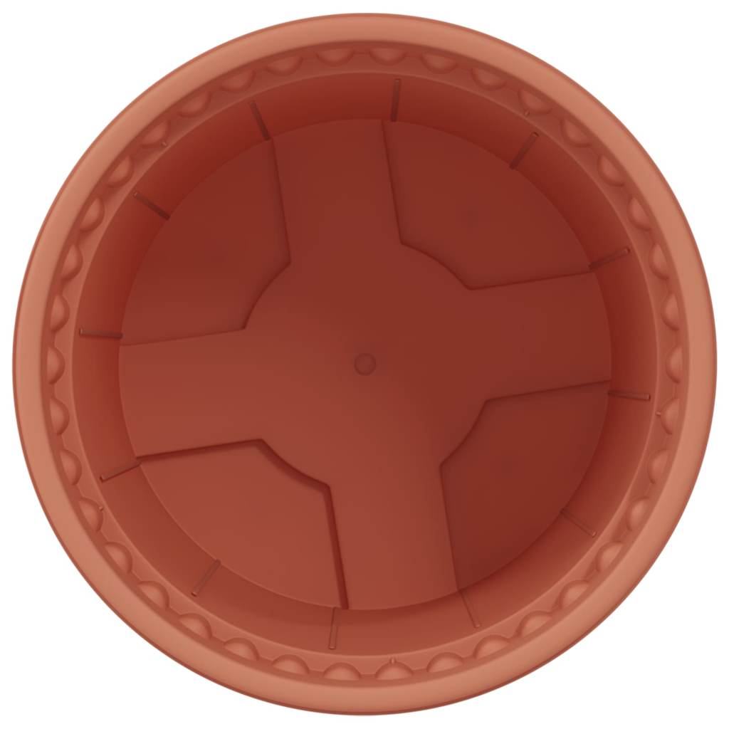 vidaXL Ronde Bloempot 6 pcs Baksteenrood Ø 12,5 x 10 cm Kunststof
