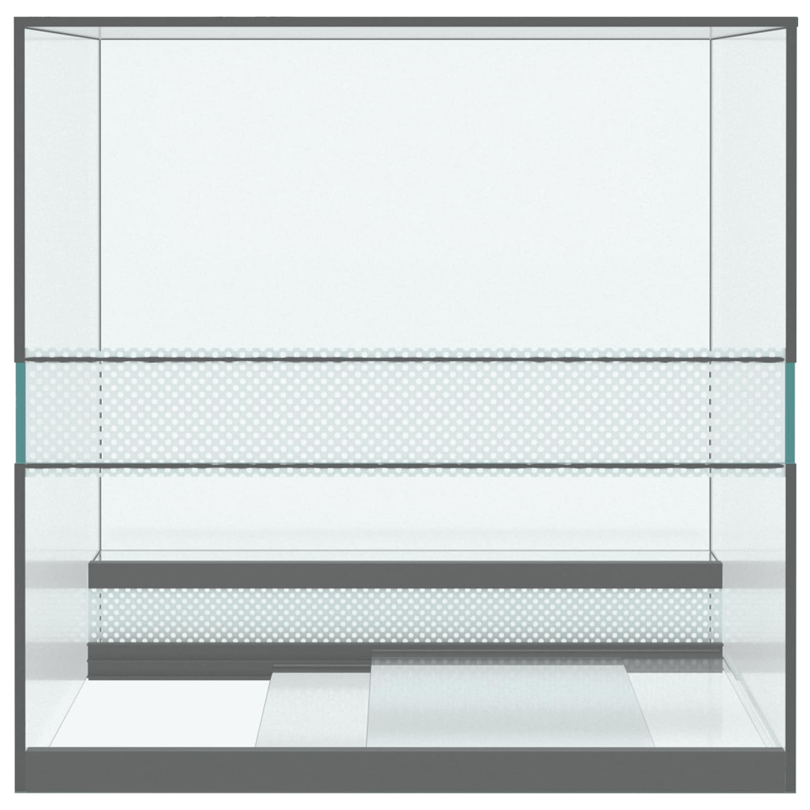 vidaXL Reptielen en Amfibieën Habitaten Wit 30 x 30 x 30 cm Glas