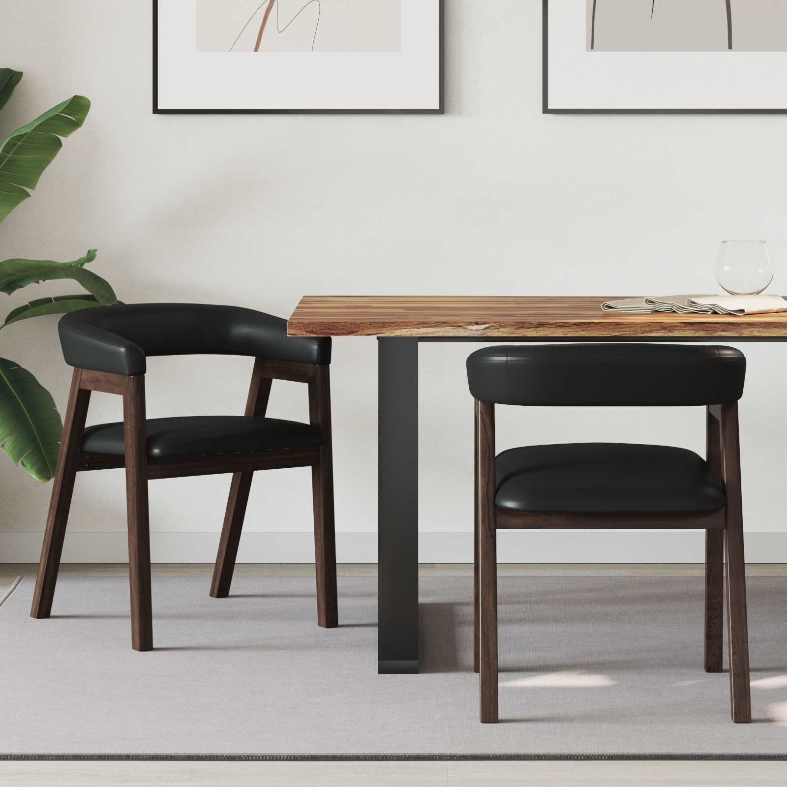 vidaXL Eettafelstoelen 2 pcs Licht Bruin 54 x 57 x 73 cm