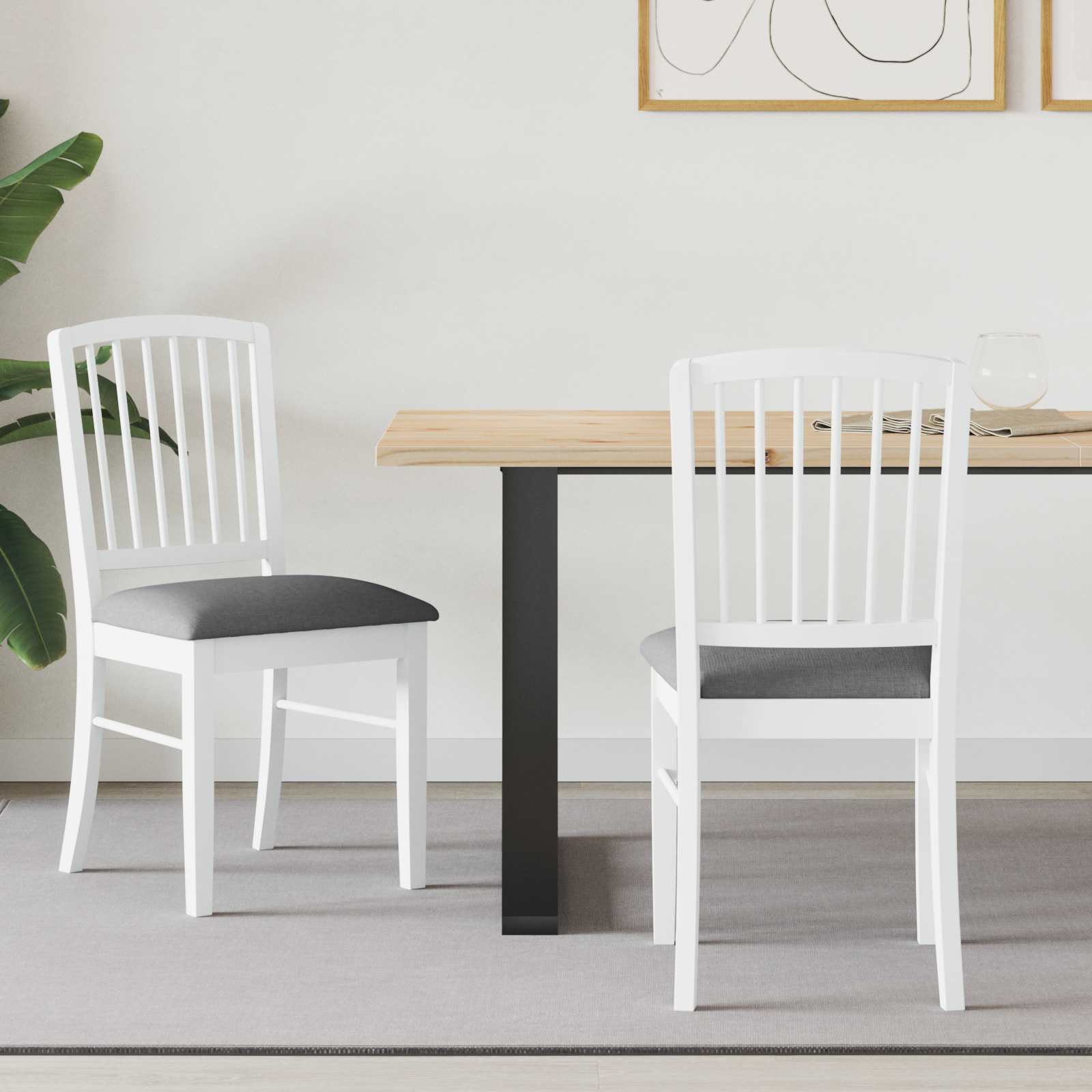 vidaXL Eettafelstoelen 2 pcs Licht Bruin 50 x 52,5 x 91 cm