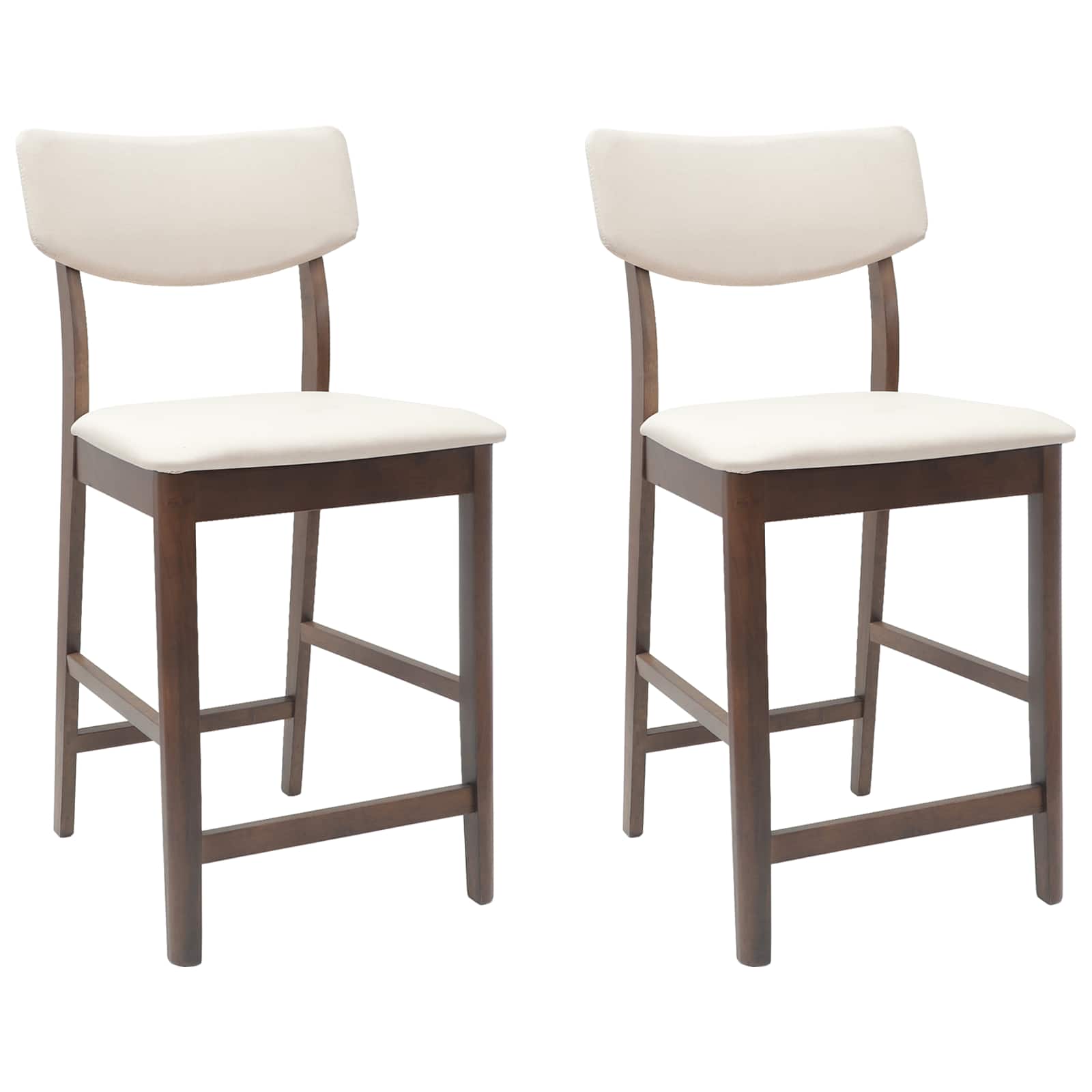 vidaXL Eettafelstoelen 2 pcs Licht Bruin 48 x 49 x 95 cm