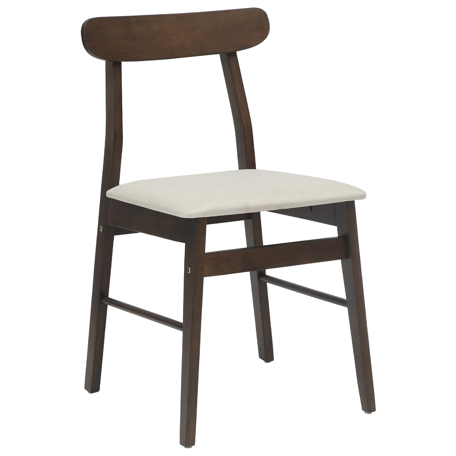 vidaXL Eetkamerstoel 2 pcs Naturel Massief Hout