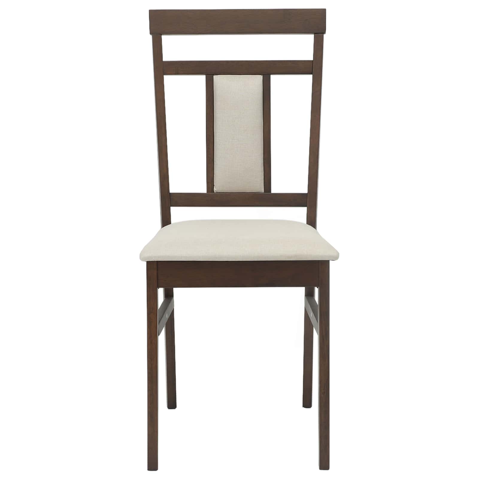 vidaXL Eetkamerstoel 2 pcs Wit Massief Hout