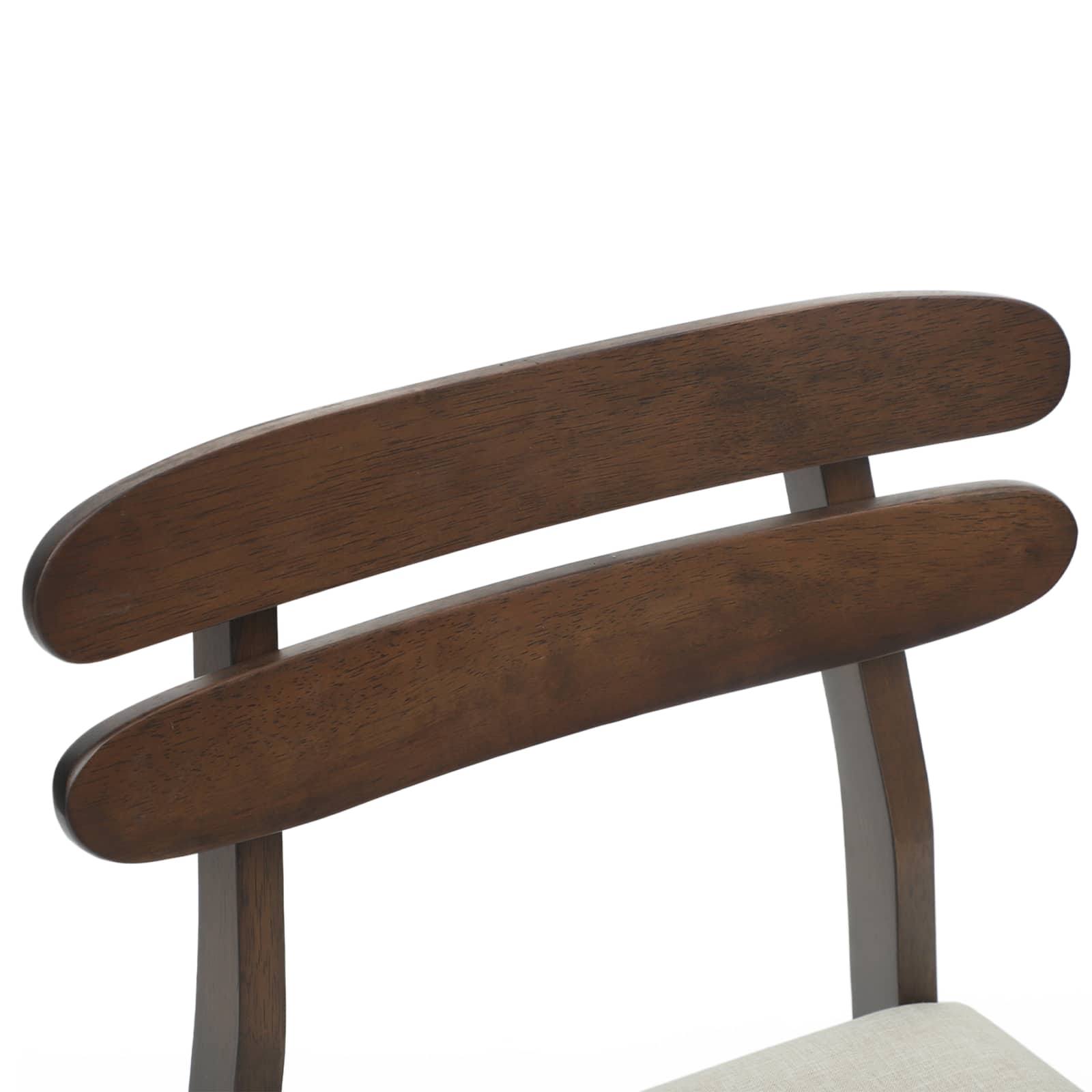 vidaXL Eetkamerstoel 2 pcs Lichtbruin en Zwart Massief Hout