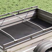 vidaXL geschikt voor vlak tarpaulin beugel 2 pcs Zilver 130-210 cm