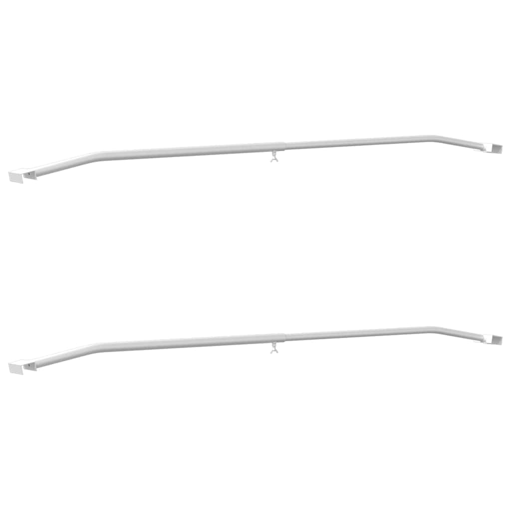 vidaXL geschikt voor vlak tarpaulin beugel 2 pcs Zilver 130-210 cm