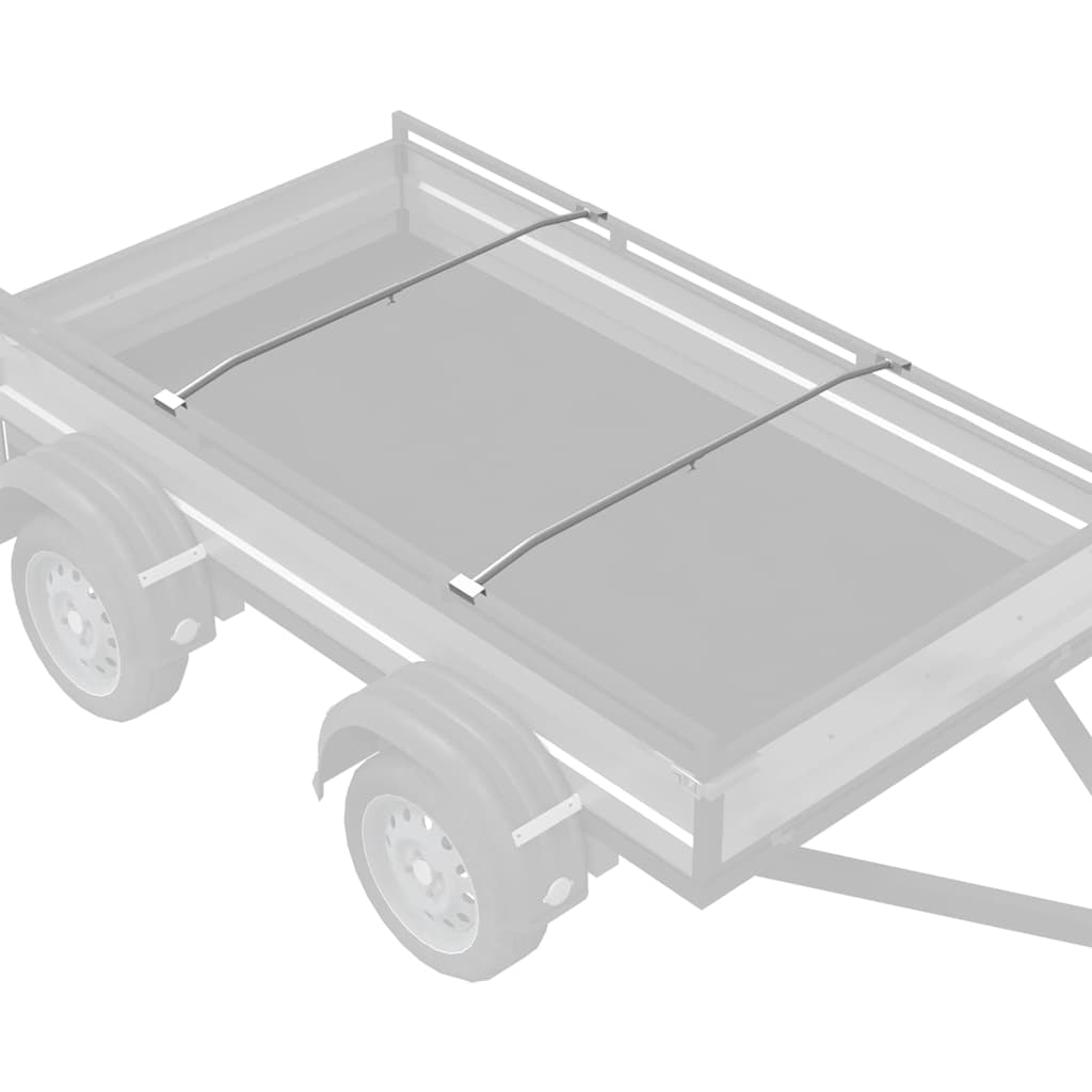 vidaXL geschikt voor vlak tarpaulin beugel 2 pcs Zilver 130-210 cm