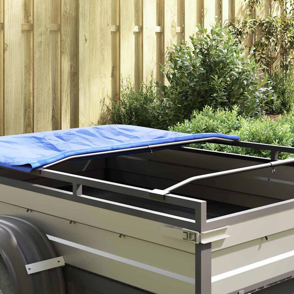 vidaXL geschikt voor vlak tarpaulin beugel 2 pcs Zilver 130-210 cm