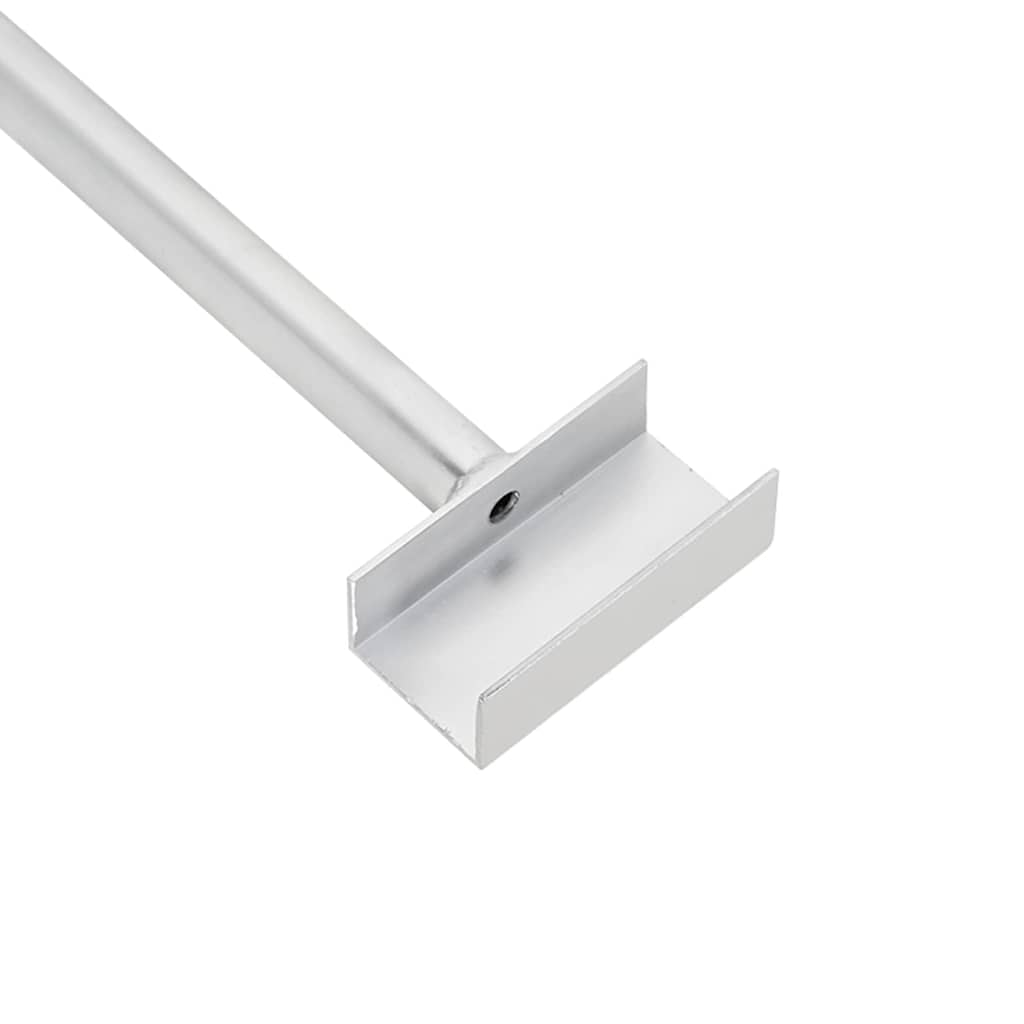 vidaXL geschikt voor vlak tarpaulin beugel 2 pcs Zilver 130-210 cm