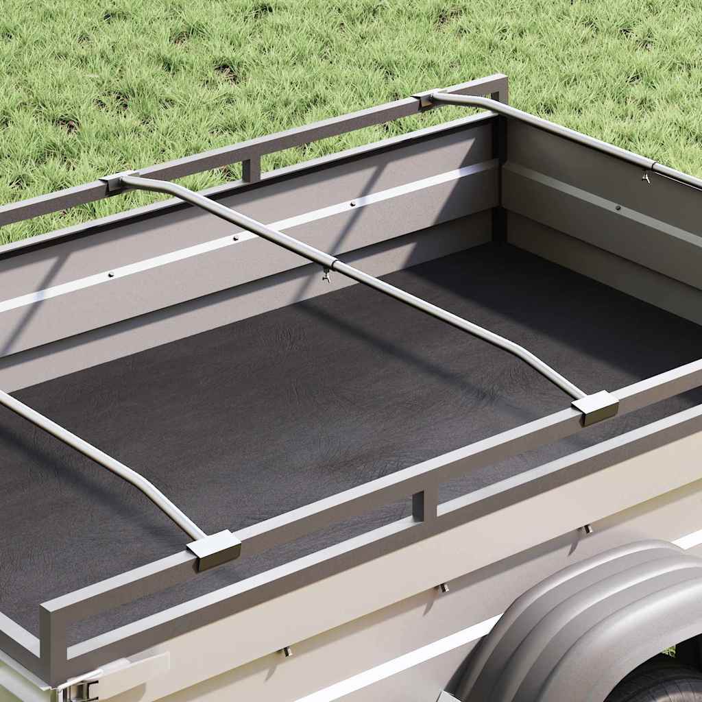 vidaXL geschikt voor vlak tarpaulin beugel 2 pcs Zilver 130-210 cm