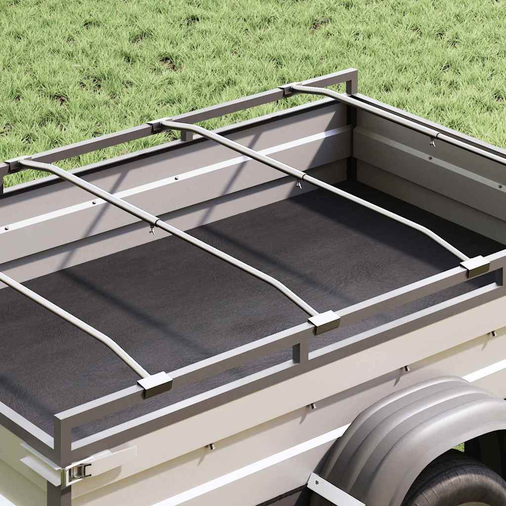 vidaXL geschikt voor vlak tarpaulin beugel 2 pcs Zilver 130-210 cm
