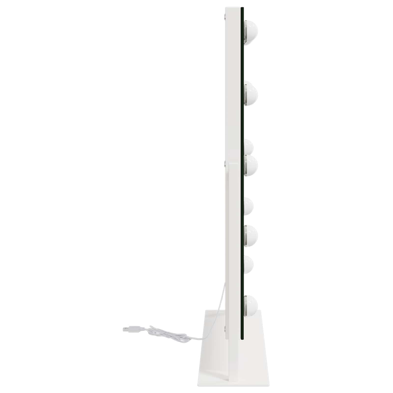 vidaXL LED Make-up Spiegel Wit 44 x 10 x 53 cm Glas en Staal