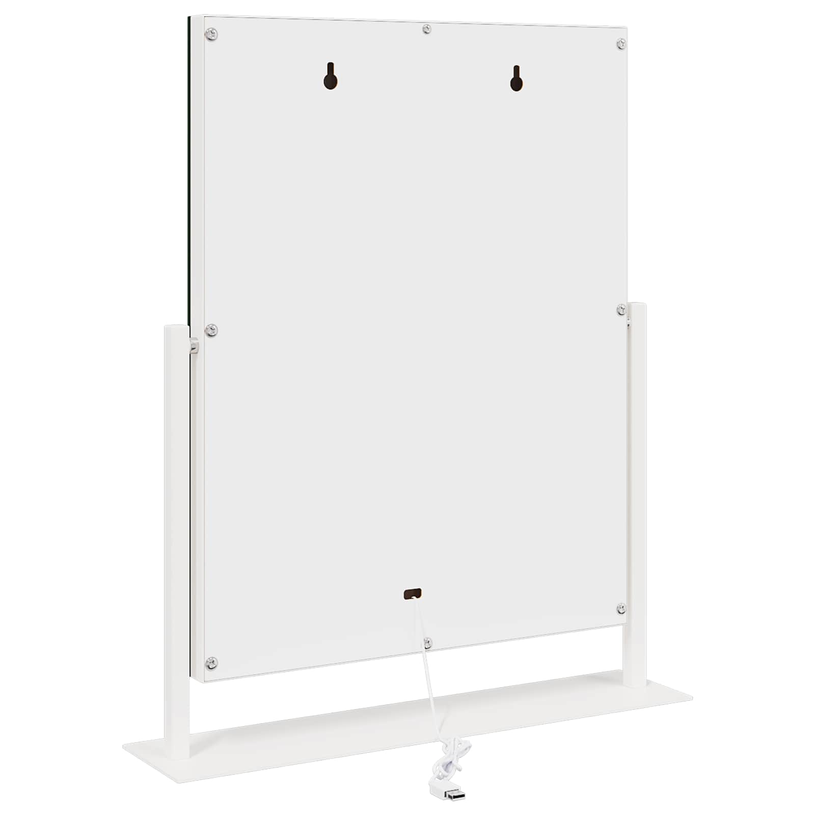vidaXL LED Make-up Spiegel Wit 44 x 10 x 53 cm Glas en Staal