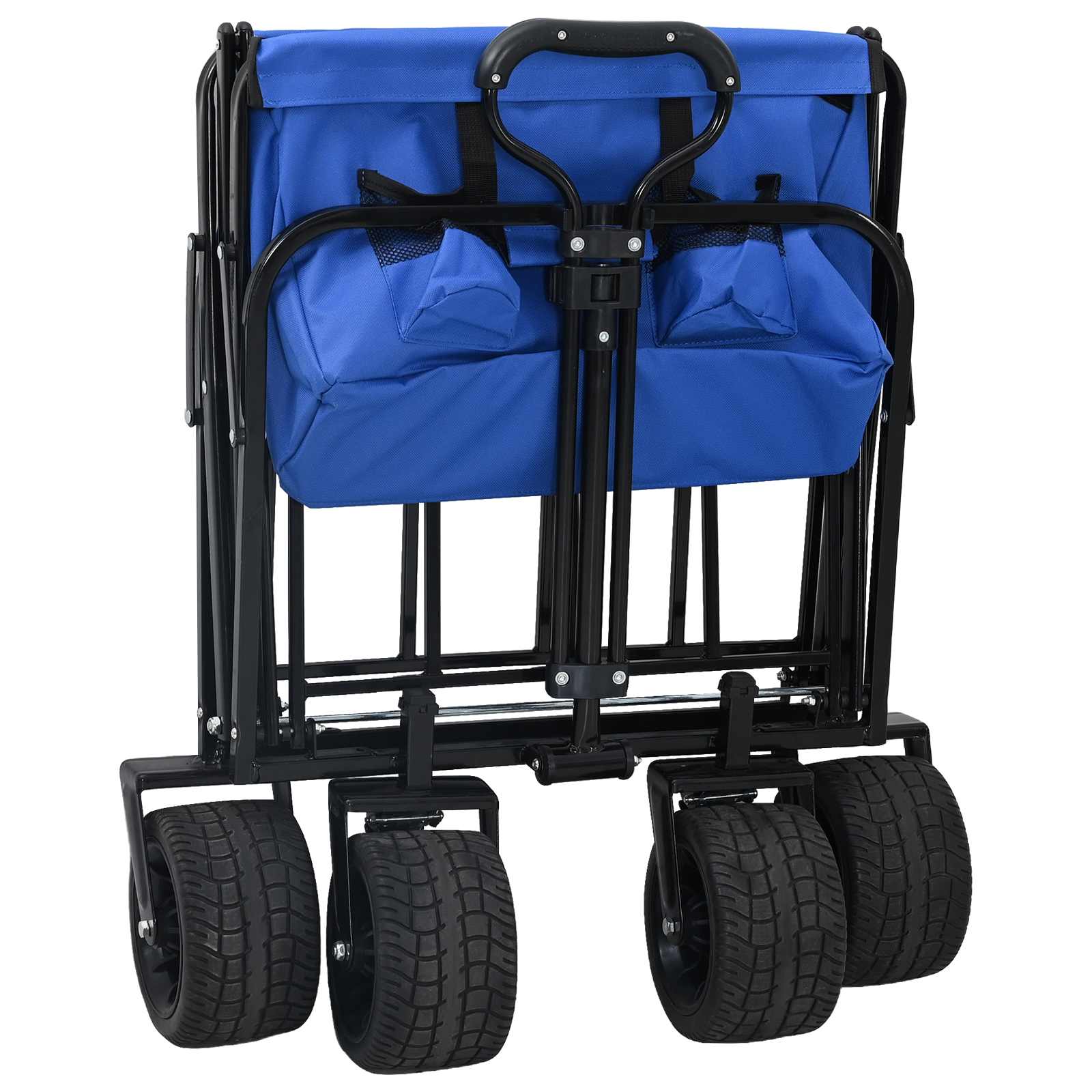 vidaXL Vouwbare Handtrolley Blauw 89 x 63 x 96 cm Staal en Oxford stof