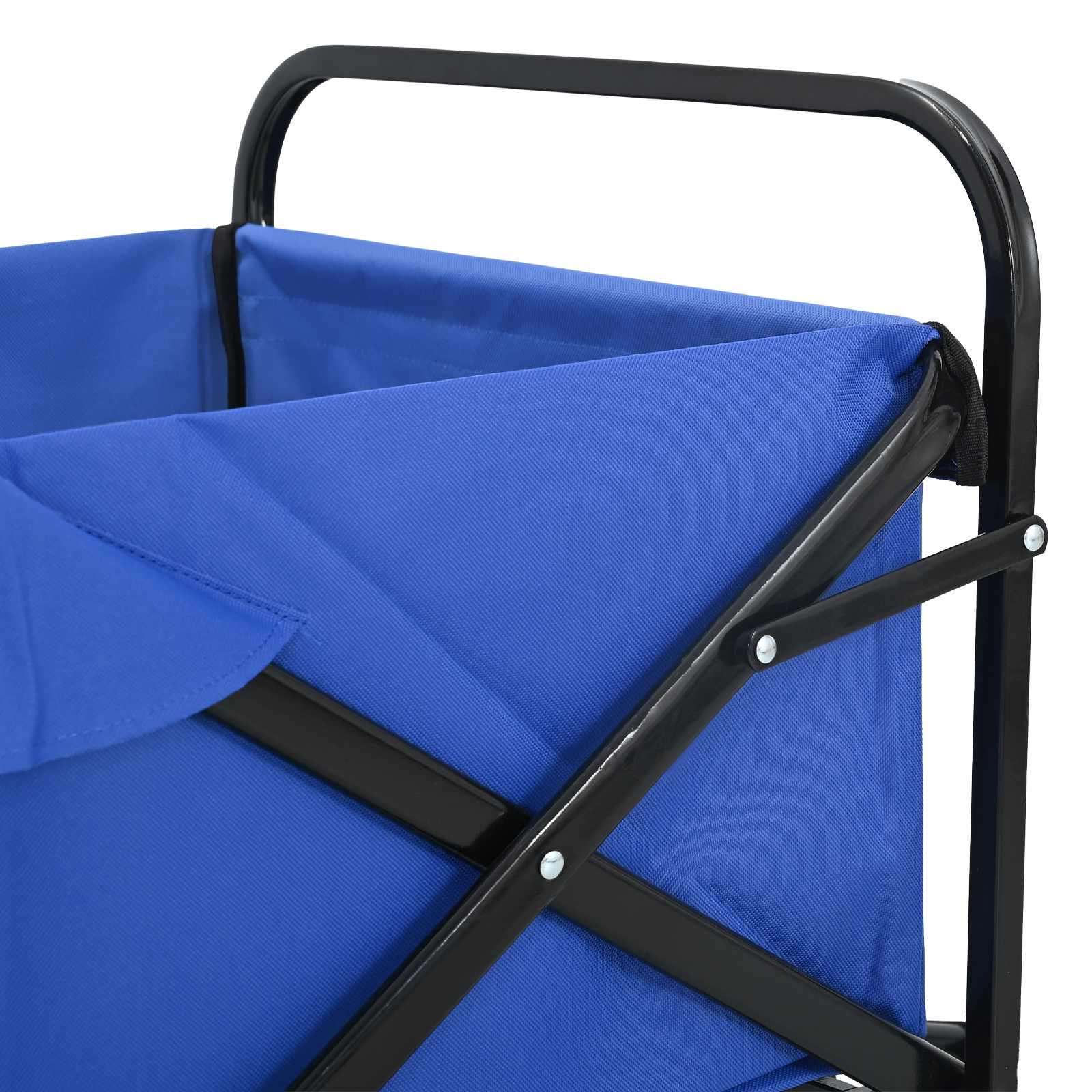 vidaXL Vouwbare Handtrolley Blauw 89 x 63 x 96 cm Staal en Oxford stof
