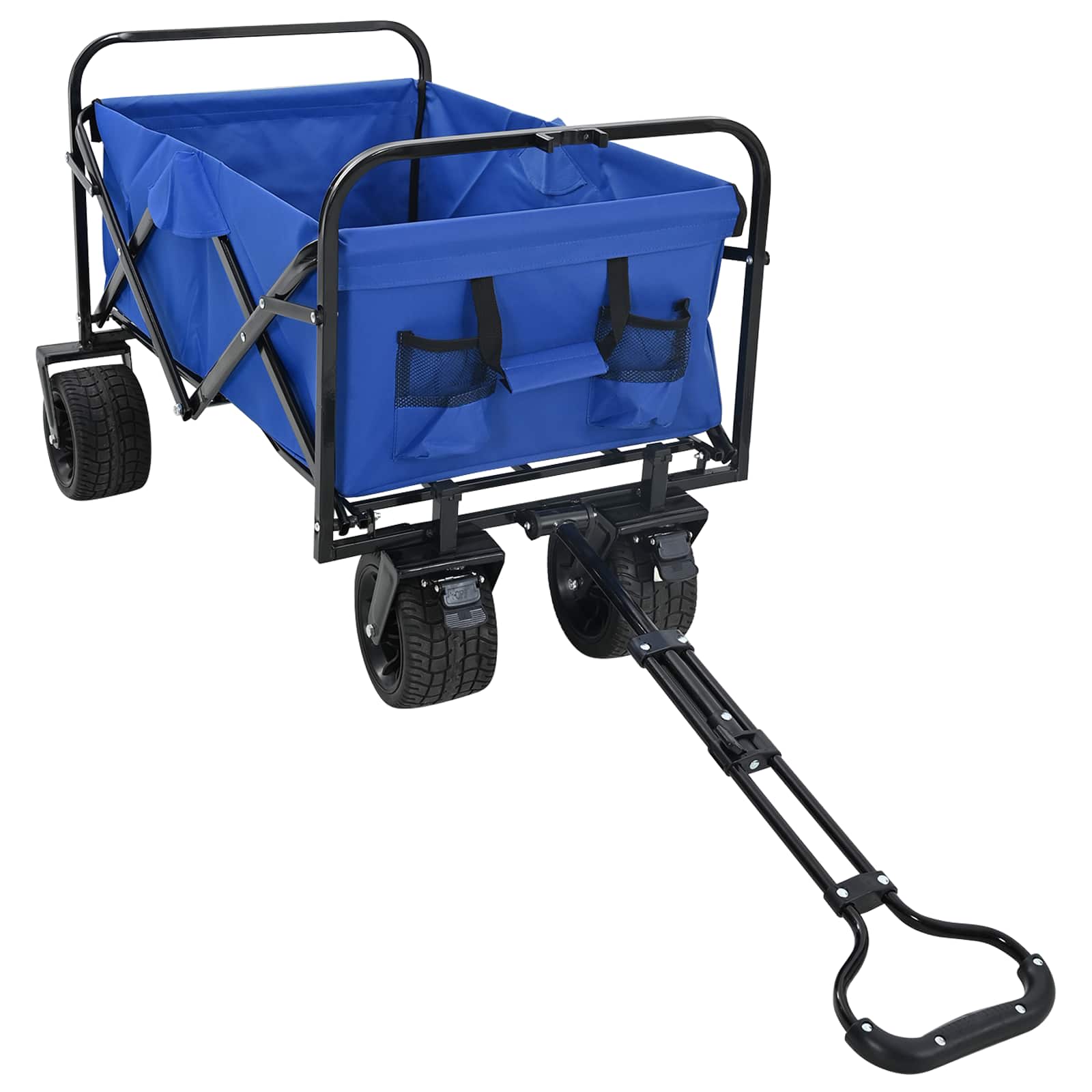 vidaXL Vouwbare Handtrolley Blauw 89 x 63 x 96 cm Staal en Oxford stof