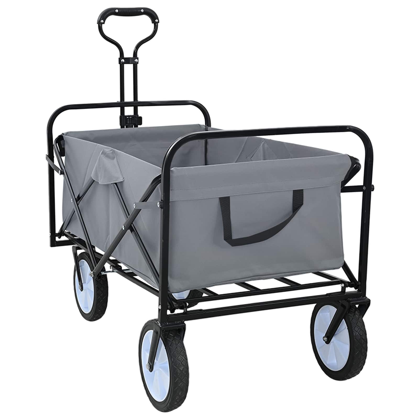 vidaXL Vouwbare Handtrolley Grijs 94 x 53 x 99 cm Oxford Stof