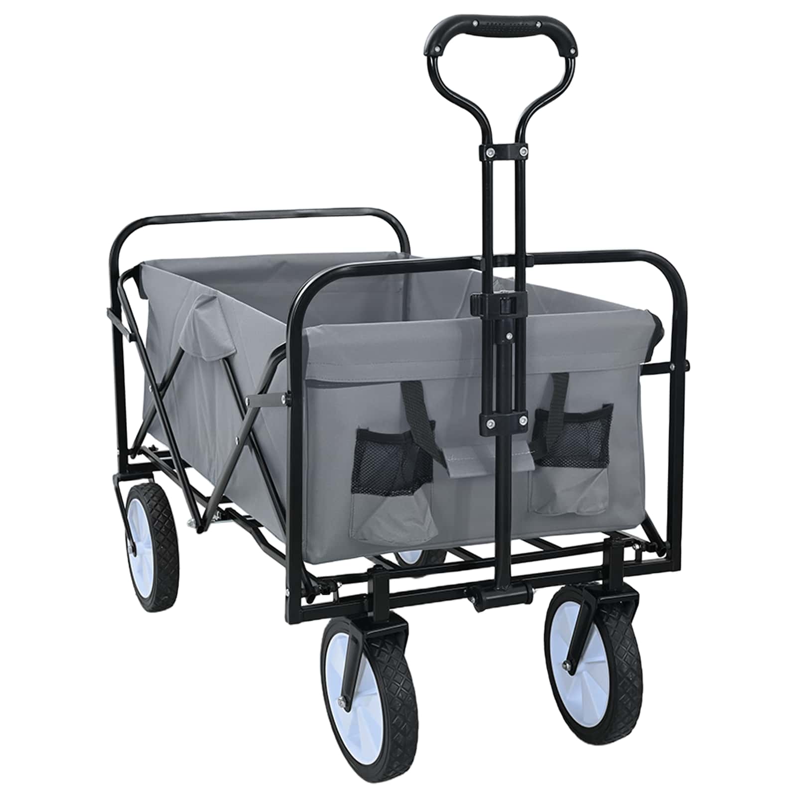 vidaXL Vouwbare Handtrolley Grijs 94 x 53 x 99 cm Oxford Stof