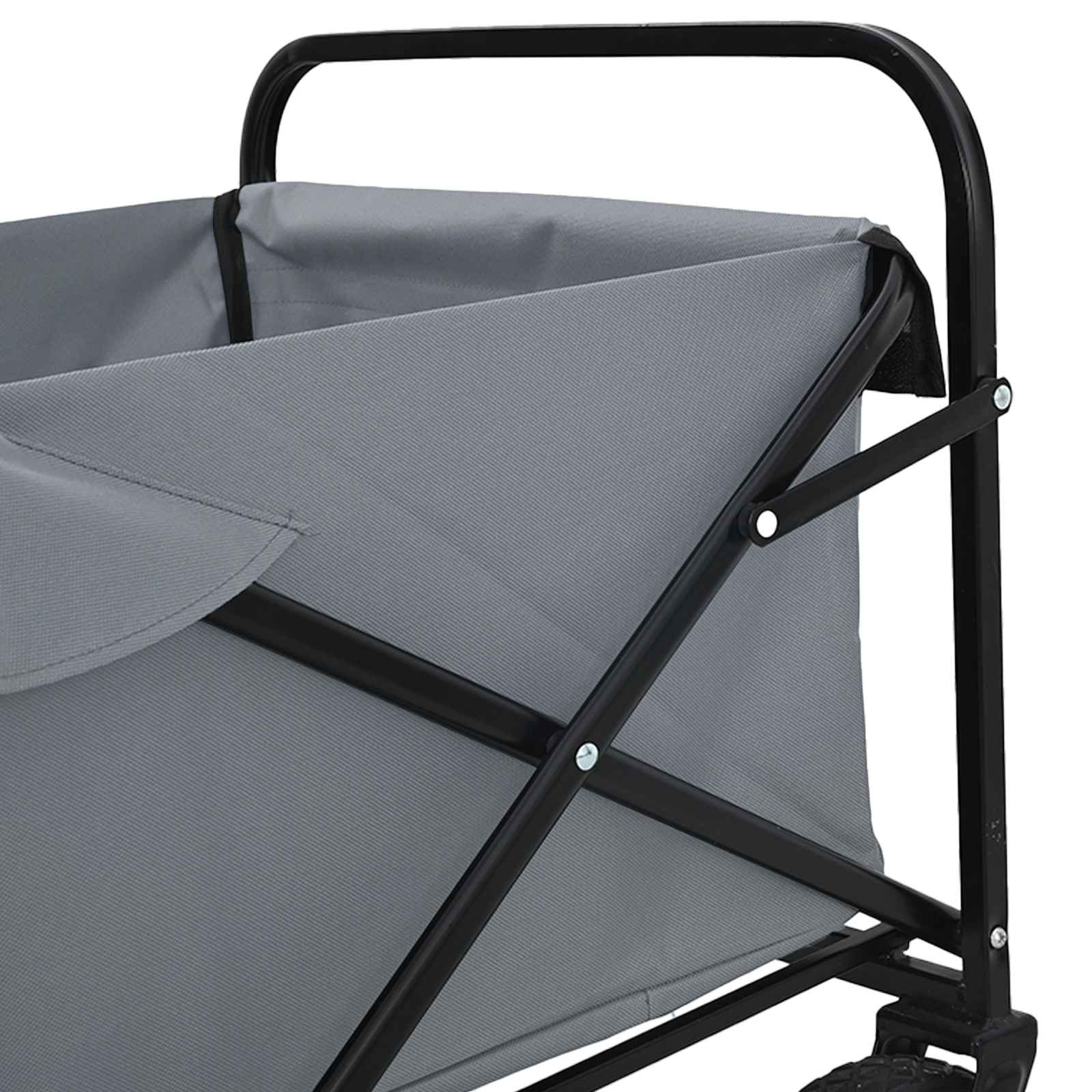 vidaXL Vouwbare Handtrolley Grijs 94 x 53 x 99 cm Oxford Stof