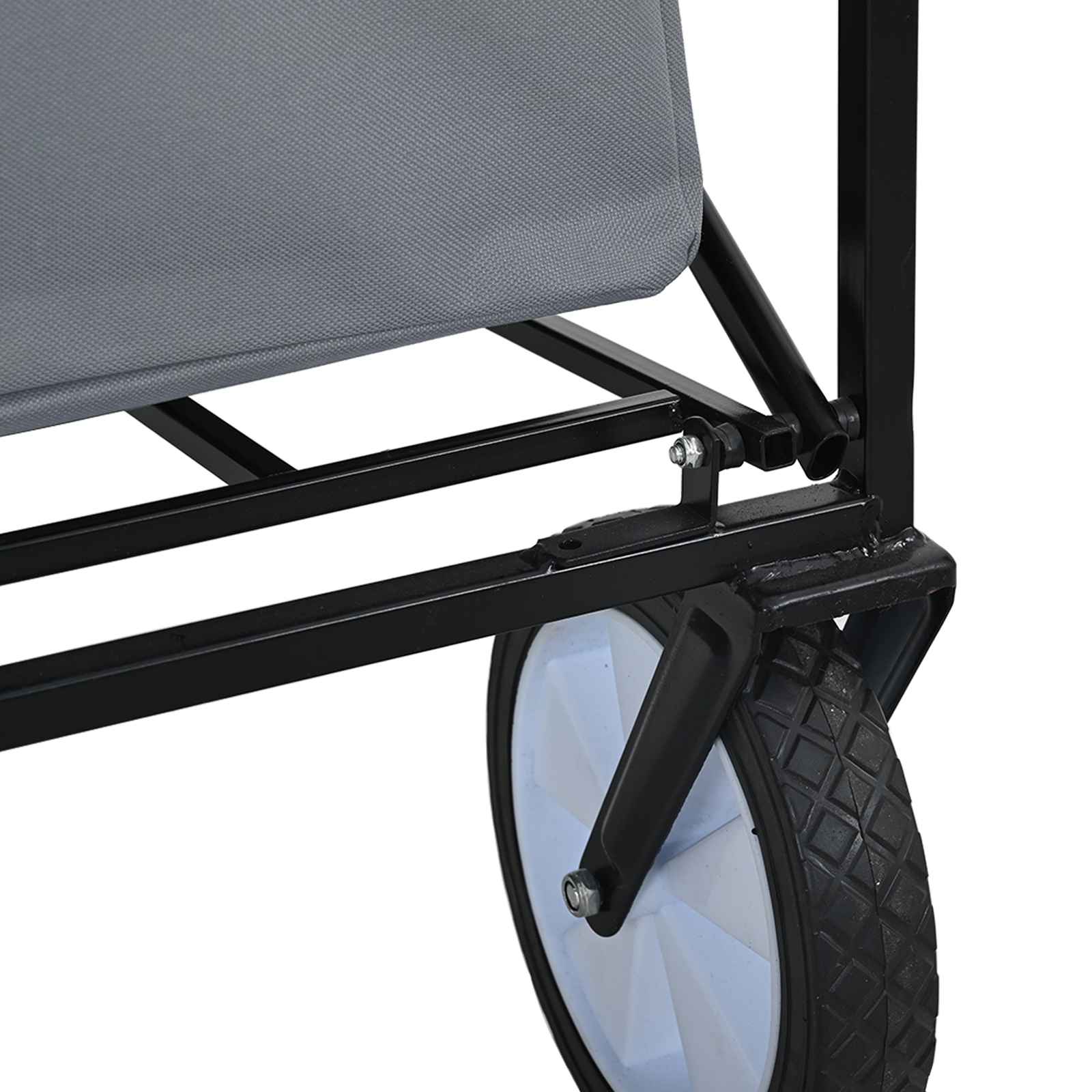 vidaXL Vouwbare Handtrolley Grijs 94 x 53 x 99 cm Oxford Stof