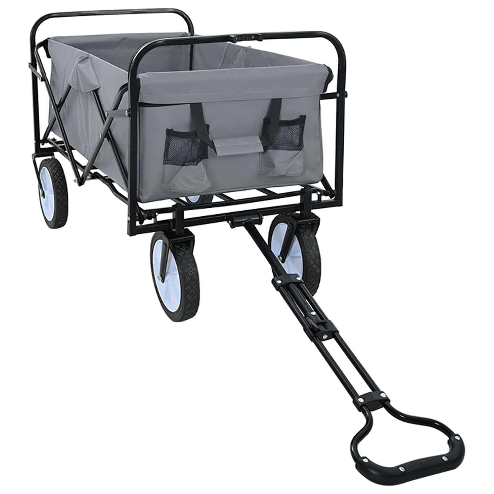 vidaXL Vouwbare Handtrolley Grijs 94 x 53 x 99 cm Oxford Stof