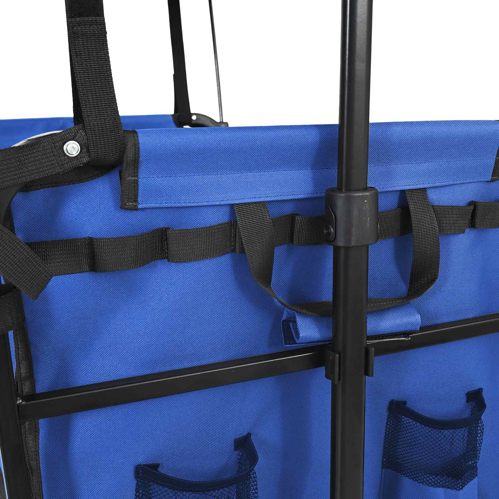 vidaXL Vouwbare Handtrolley Zwart 105 x 56.5 x 116 cm Oxford Stof