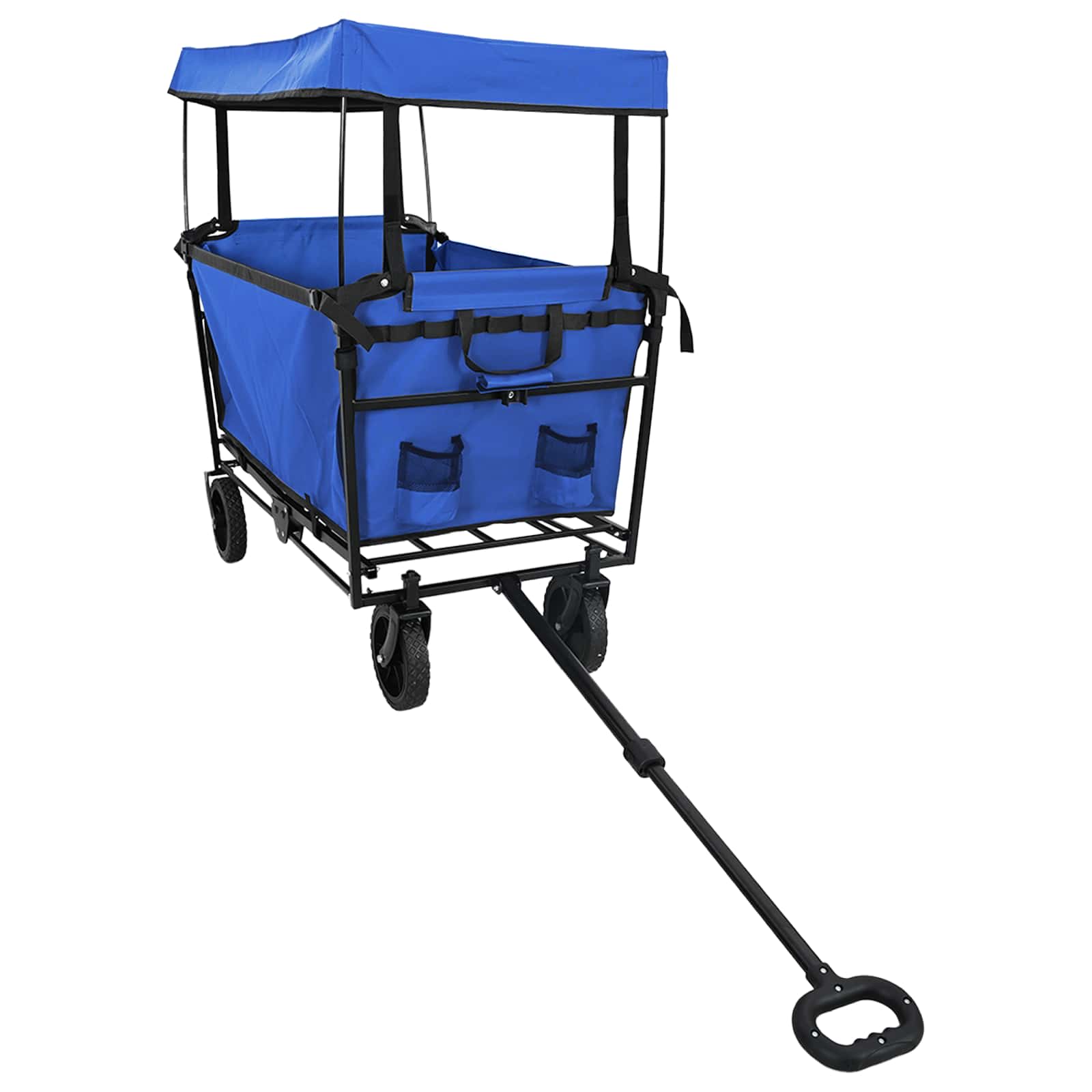 vidaXL Vouwbare Handtrolley Zwart 105 x 56.5 x 116 cm Oxford Stof