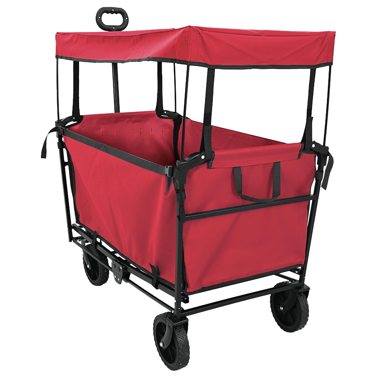 vidaXL Vouwbare Handtrolley Zwart 105 x 56.5 x 116 cm Oxford Stof