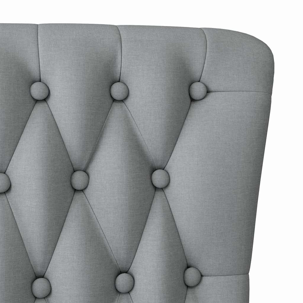 vidaXL Slipper Stoel Lichtgrijs 56,5 x 70 x 110 cm Stof