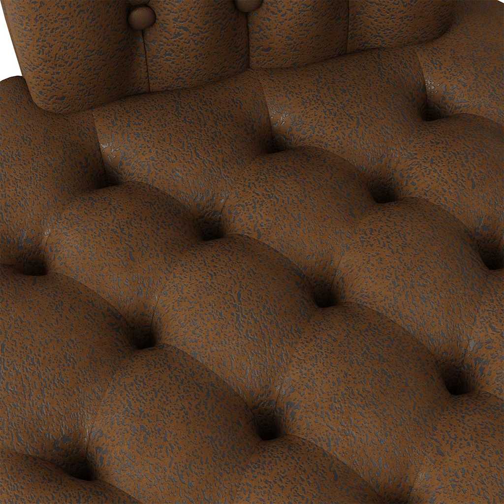 vidaXL Slipper Stoel Bruin 56,5 x 70 x 110 cm Nep Suede Leer