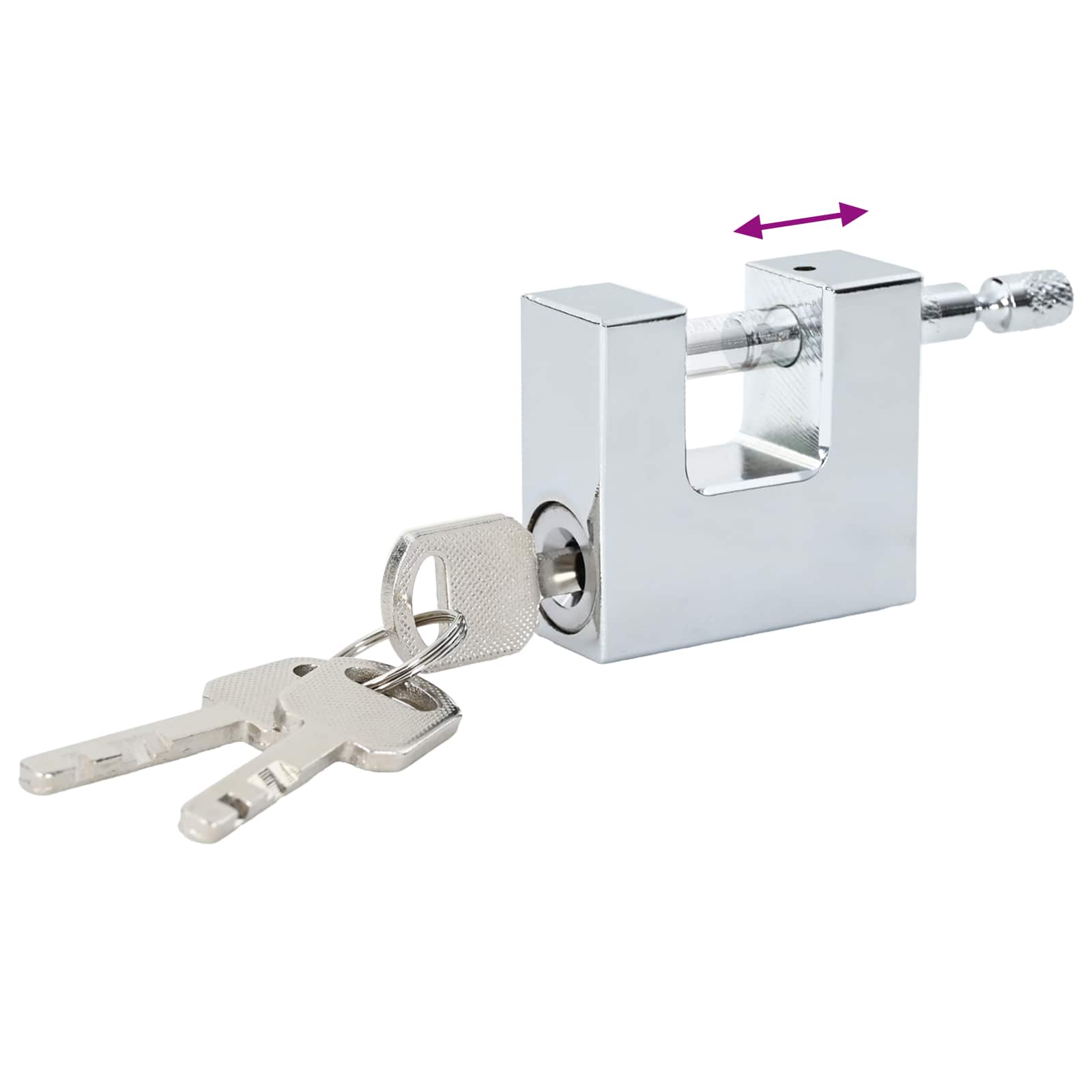 vidaXL Hangslot Zilver 4,2 x 1,9 x 4 cm Staal