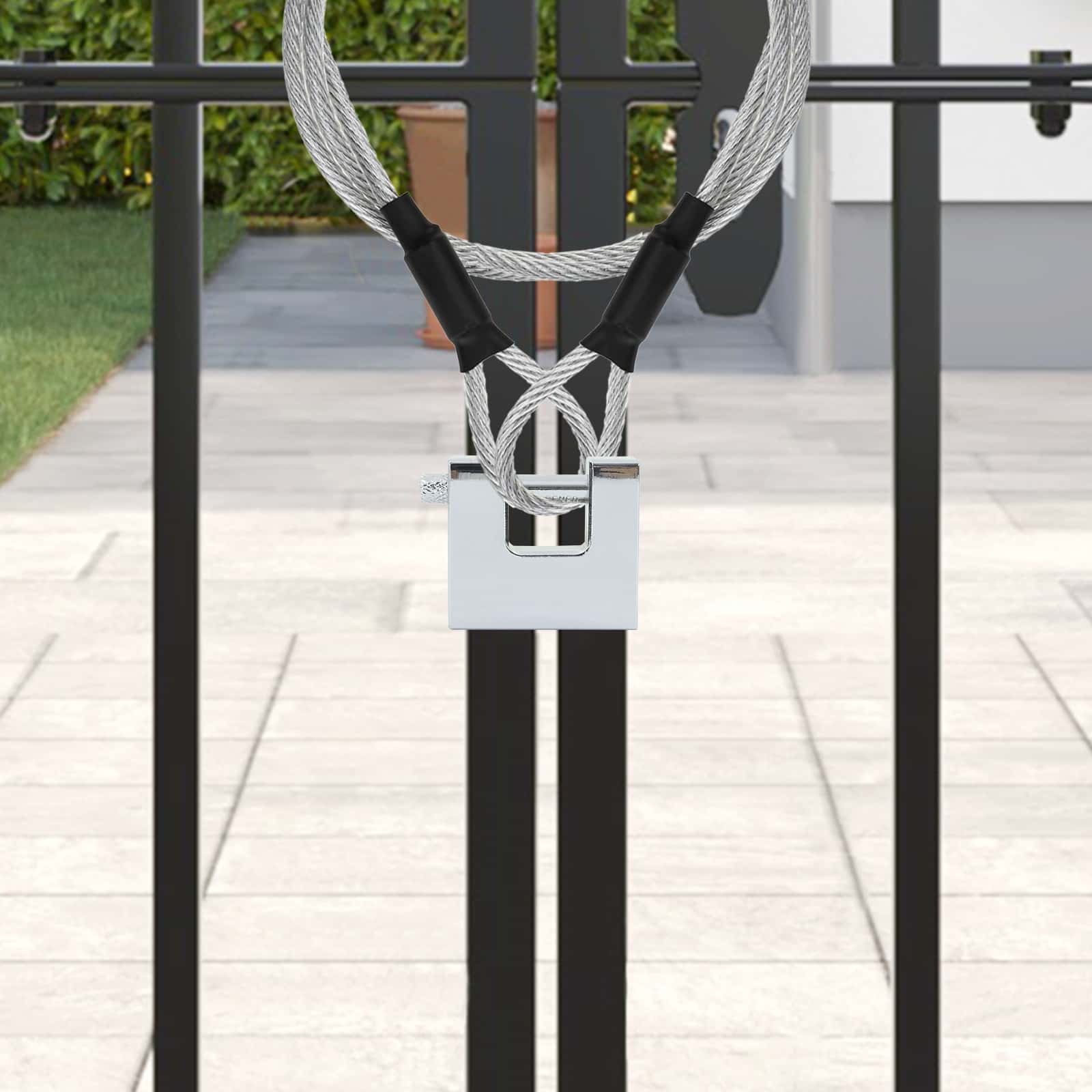 vidaXL Hangslot Zilver 4,2 x 1,9 x 4 cm Staal