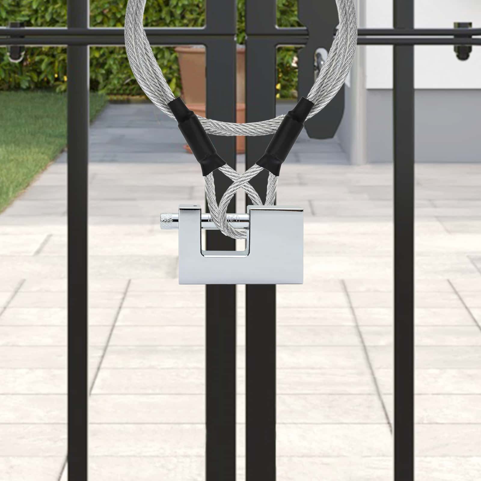 vidaXL Hangslot Zilver 4,2 x 1,9 x 4 cm Staal