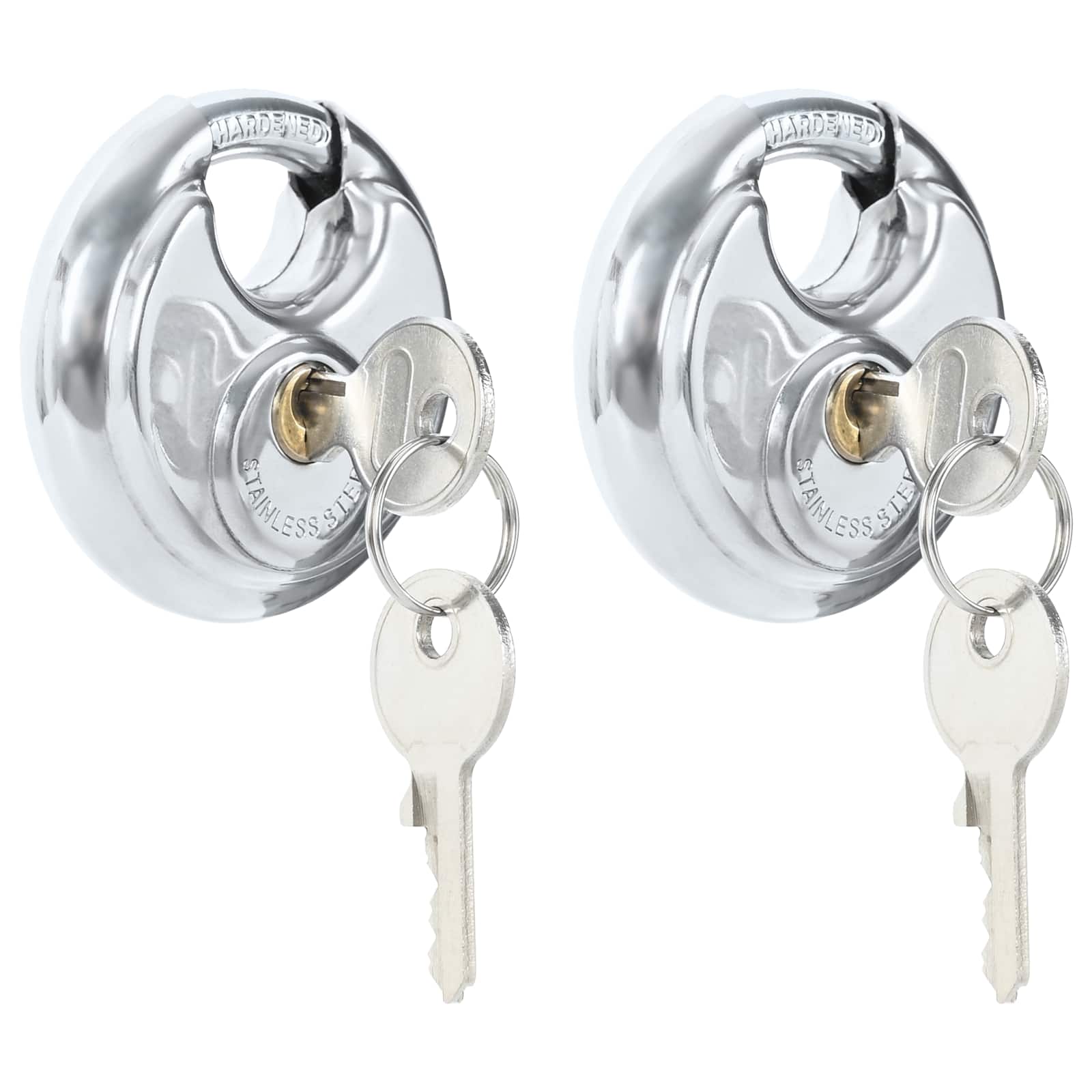 vidaXL Discusloten met sleutels 2 pcs Zilver 6 x 2.3 x 6 cm