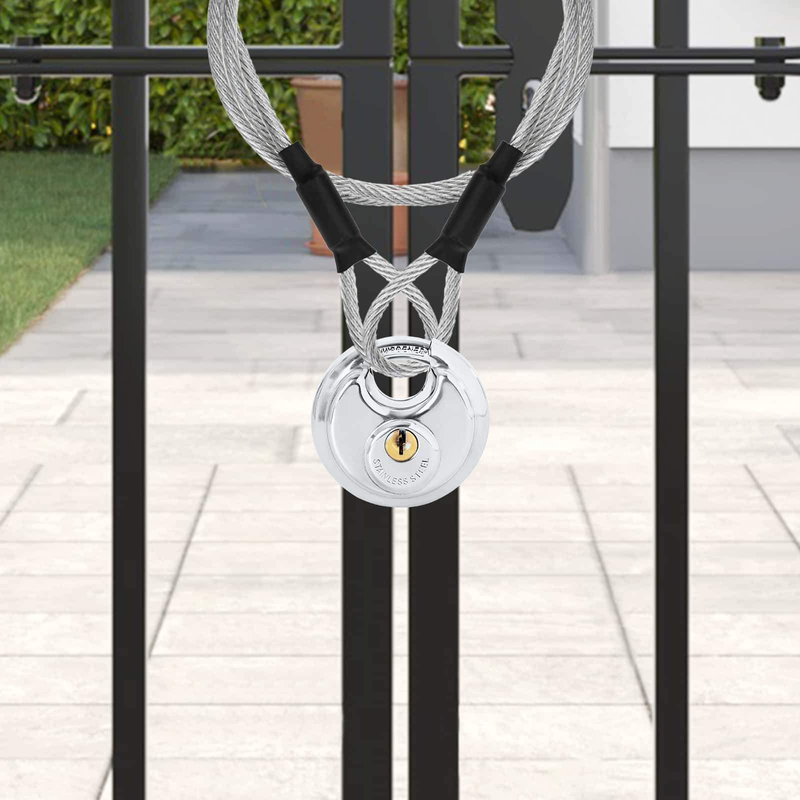 vidaXL Discusloten met sleutels 2 pcs Zilver 6 x 2.3 x 6 cm