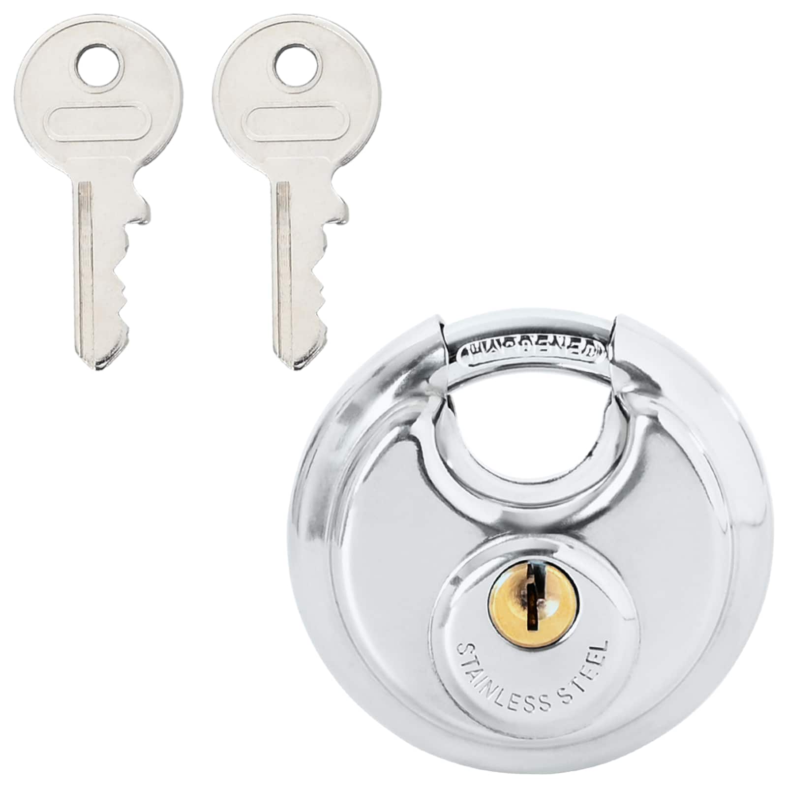vidaXL Discusloten met sleutels 2 pcs Zilver 6 x 2.3 x 6 cm