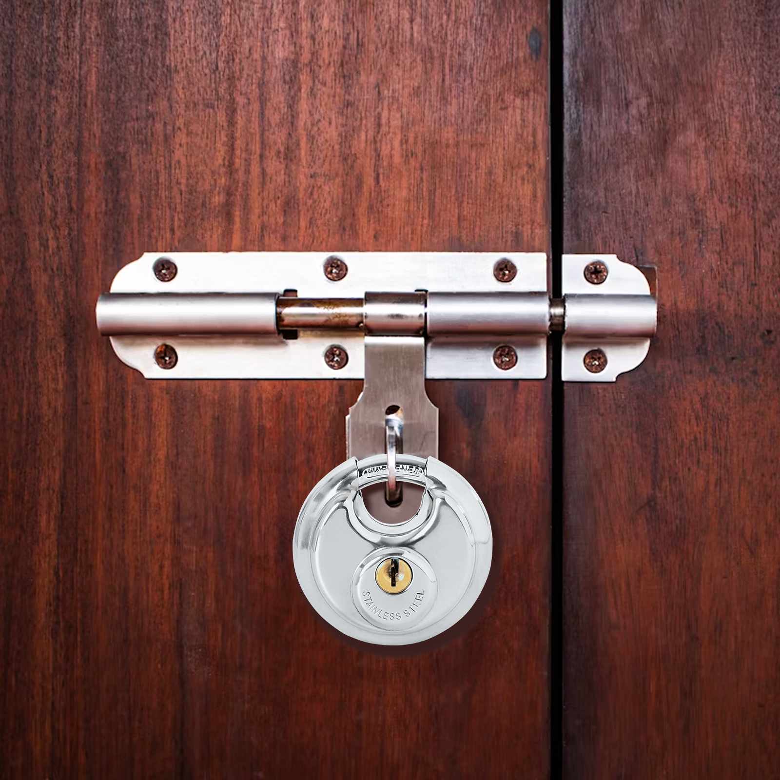 vidaXL Discusloten met sleutels 2 pcs Zilver 6 x 2.3 x 6 cm