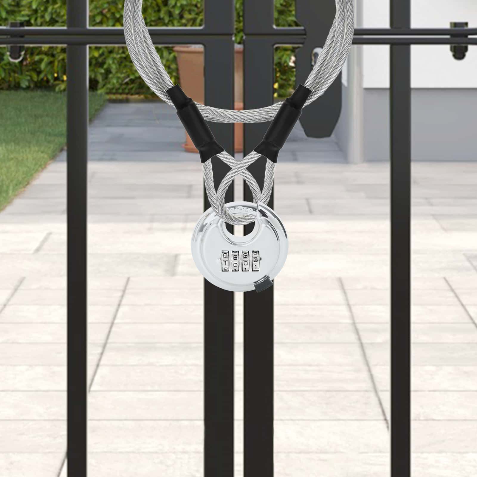vidaXL Discusloten met sleutels 2 pcs Zilver 7 x 2,3 x 7 cm