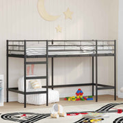 vidaXL Loftbed voor Kids Zwart 75 x 190 cm