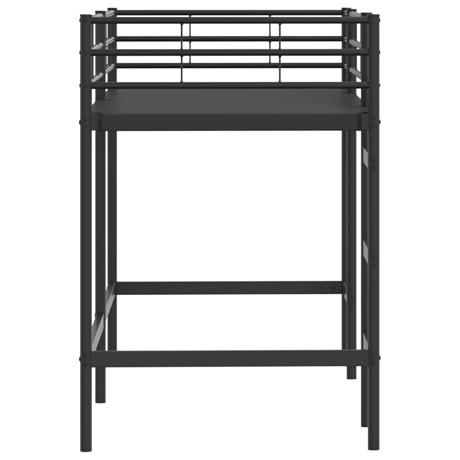 vidaXL Loftbed voor Kids Zwart 75 x 190 cm