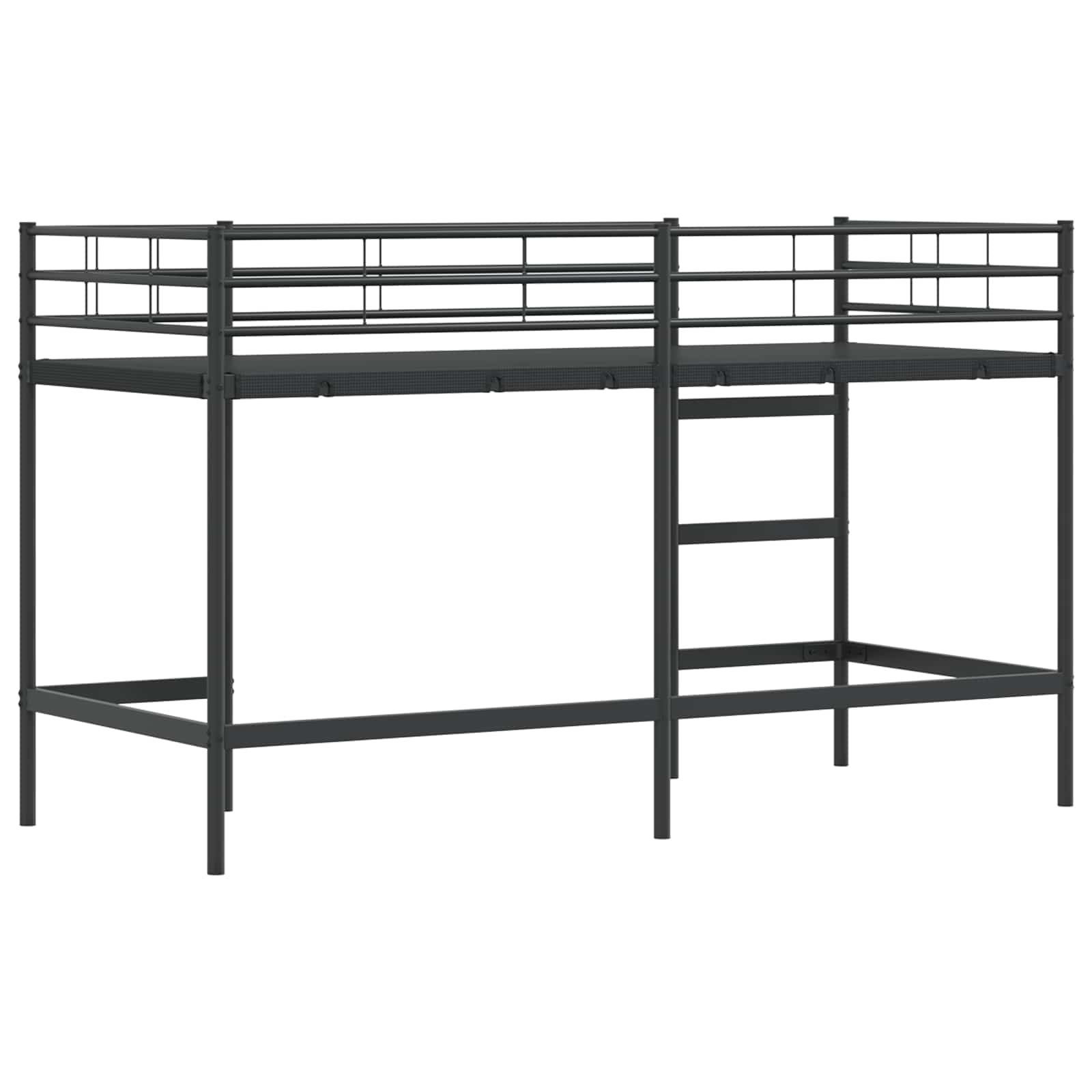 vidaXL Loftbed voor Kids Zwart 75 x 190 cm