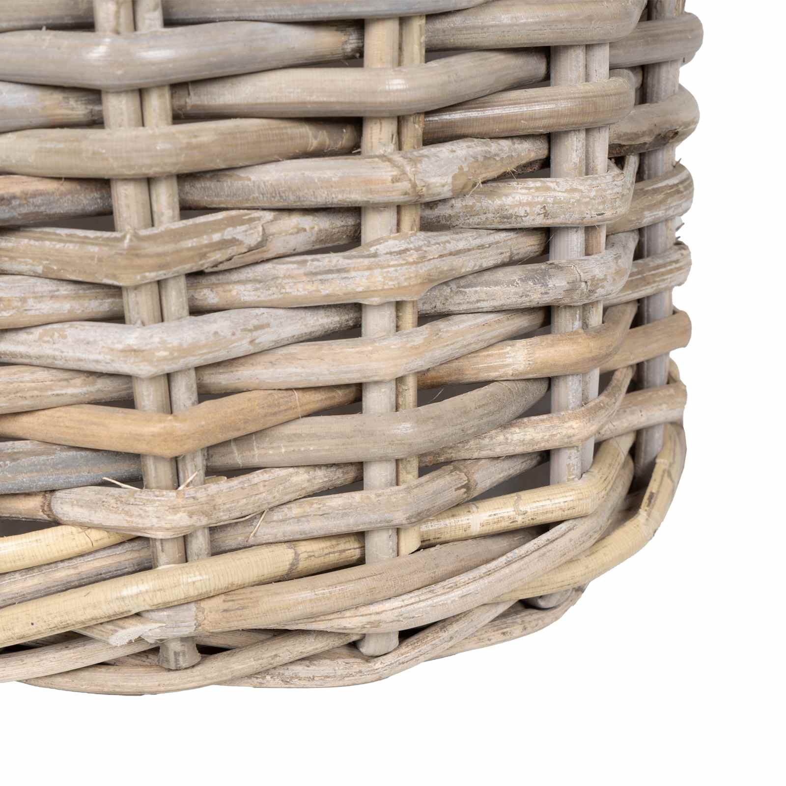 vidaXL Plantmand met opslag 2 pcs Grijs Kubu Rattan