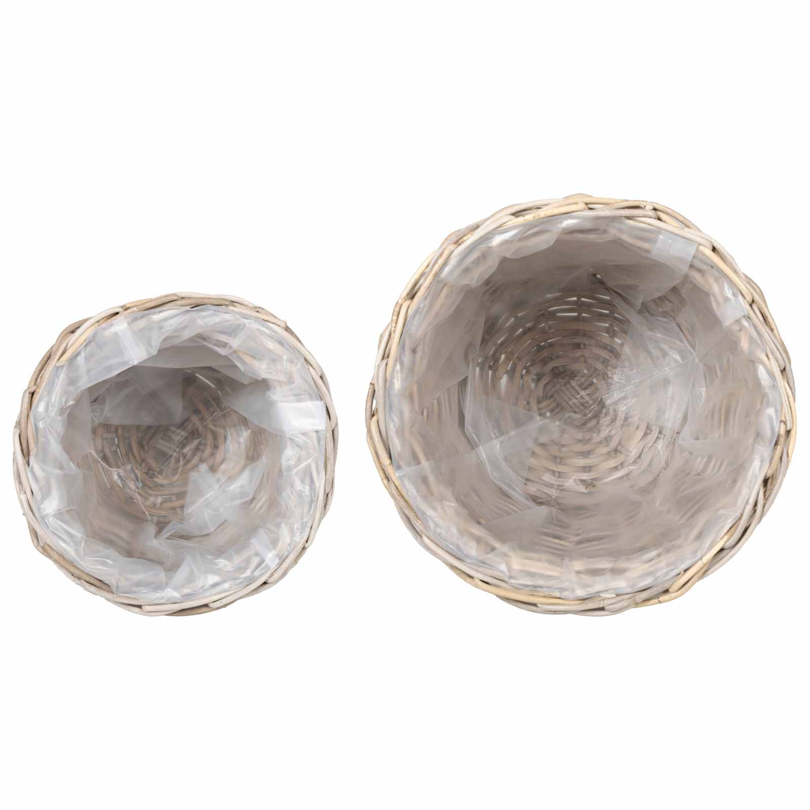 vidaXL Plantenmand met opslag 2 pcs Grijs Lacak Riet