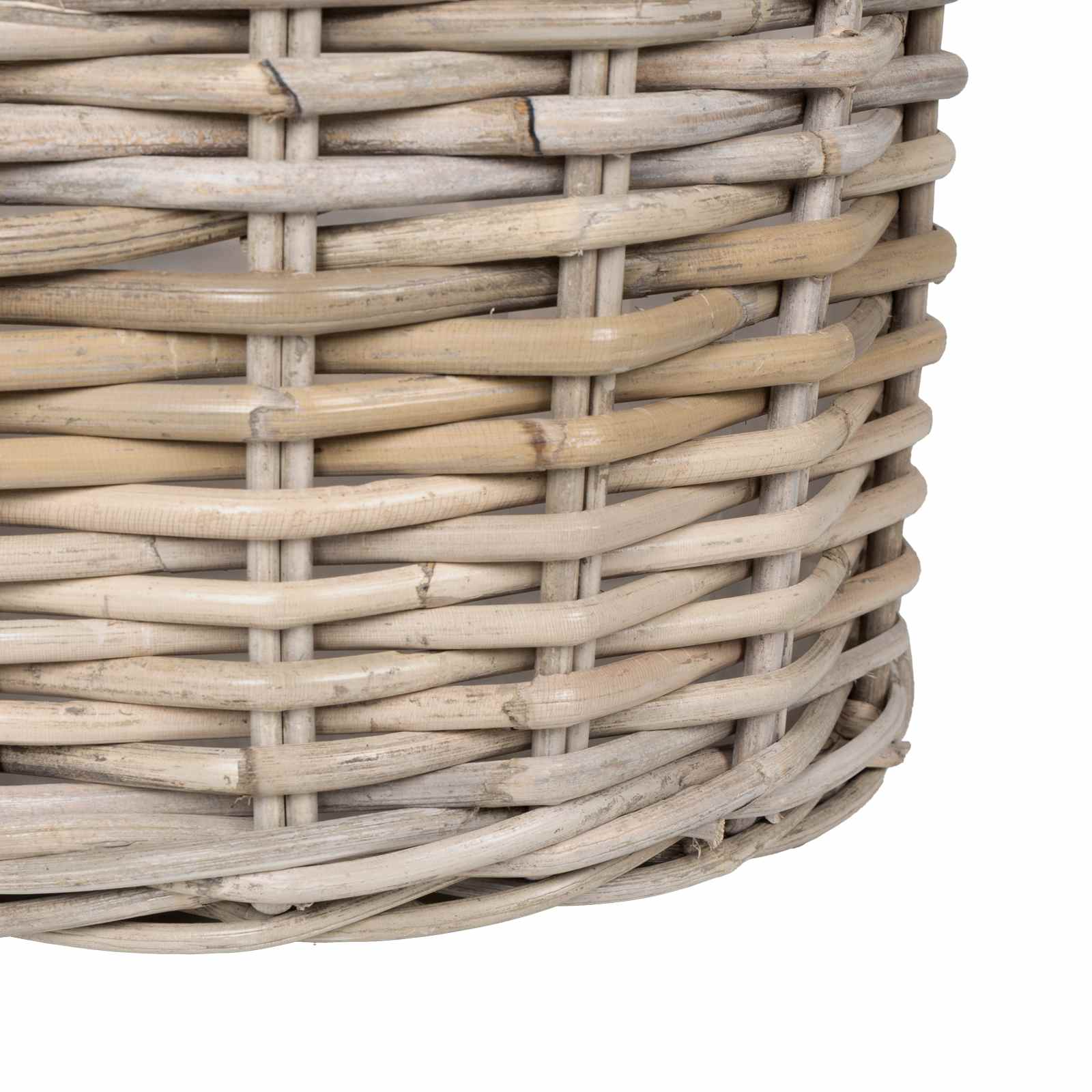 vidaXL Bloempot Mand met opslag 2 pcs Grijs Kubu Rattan