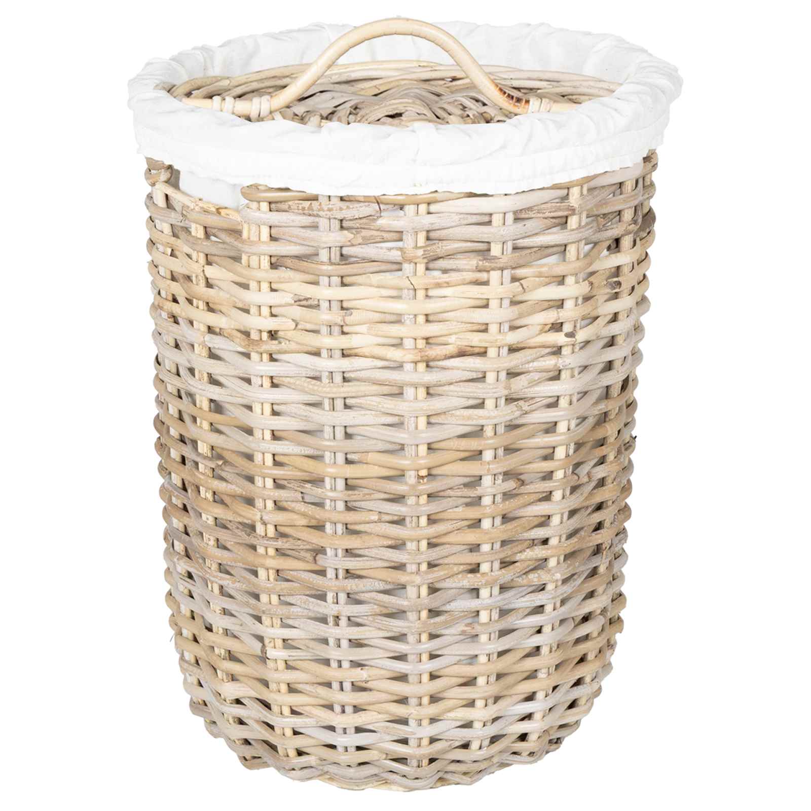 vidaXL Wasmand met deksel 2 pcs Kubu grijs Kubu Rattan